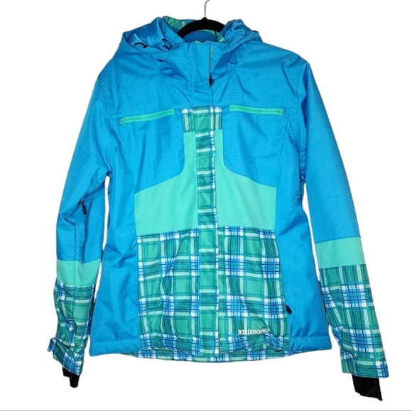 Boulder Gear Blue/Green women's size Large snow ski coat. - Picture 1 of 16